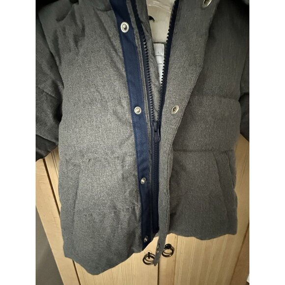 Gap Toddler 18-24 Months Sherpa Lined Insulated Gray Winter Coat / Parka Hood - Picture 5 of 7